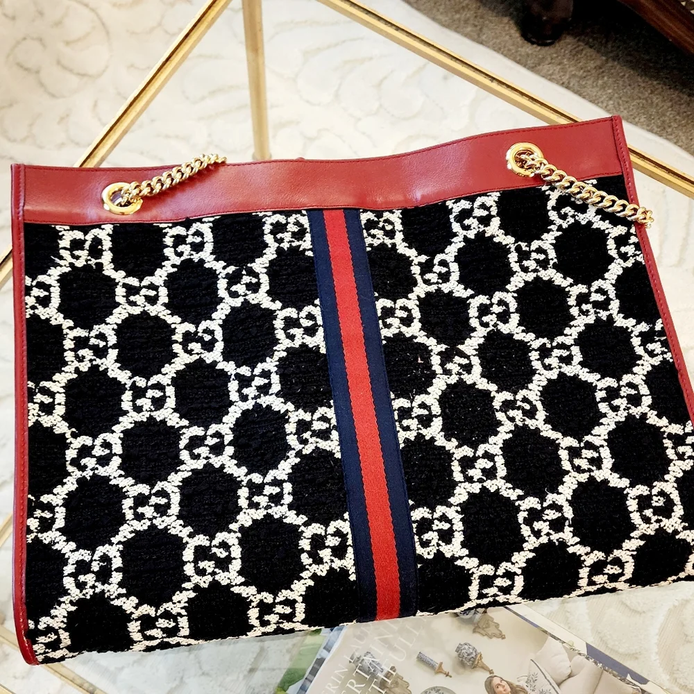 Gucci Tweed Rajah Tote - Picture 2 of 7